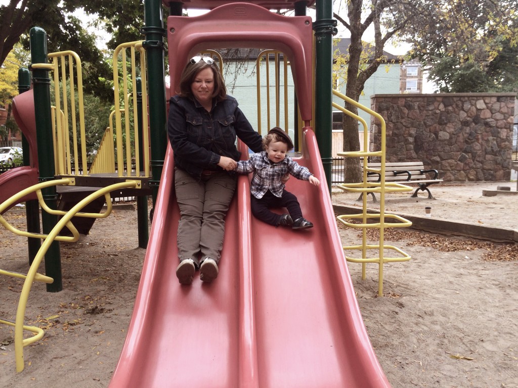 FITZ 1 year 6 weeks Carly playground slide_1190