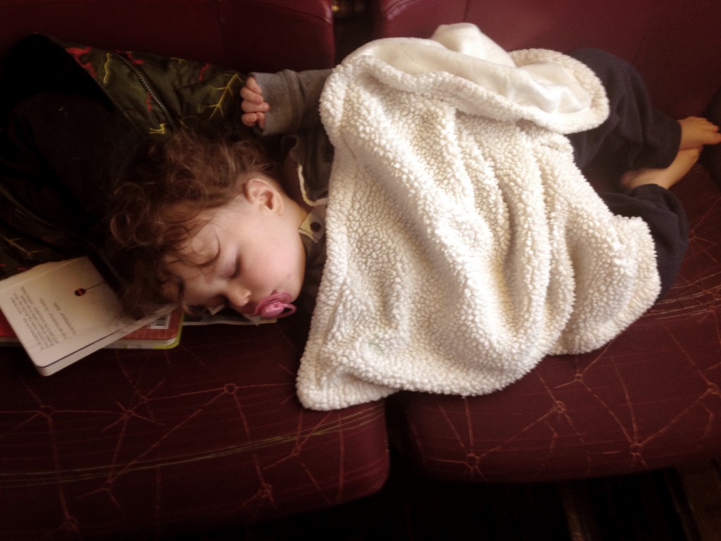 Fitz 1 Year Jan 2015 train to Ottawa sleeping _1836