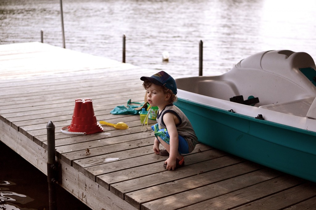 Fitz 1 year July 2015 Cottage Huntsville dock _6624