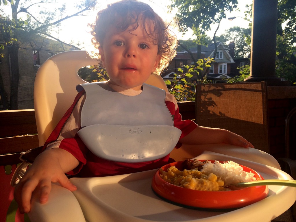 Fitz 1 year August 2015 porch eating _3334