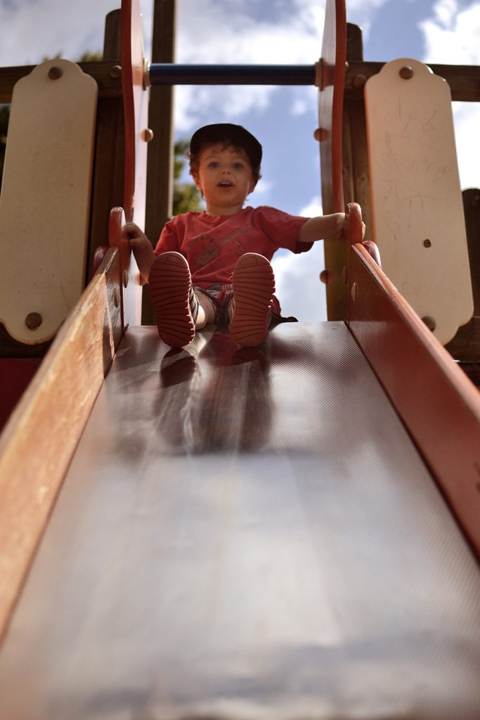 Fitz 2 years Aug 2016 Callum birthday playground slide _0764